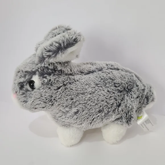 Animal Adventure Bunny Rabbit Plush Gray Frosted White Grey Stuffed Animal 2017 - Picture 2 of 11